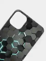 Бирюзовый силиконовый чехол на Apple iPhone 11 / Айфон 11 прозрачный, с рисунком, защита камеры