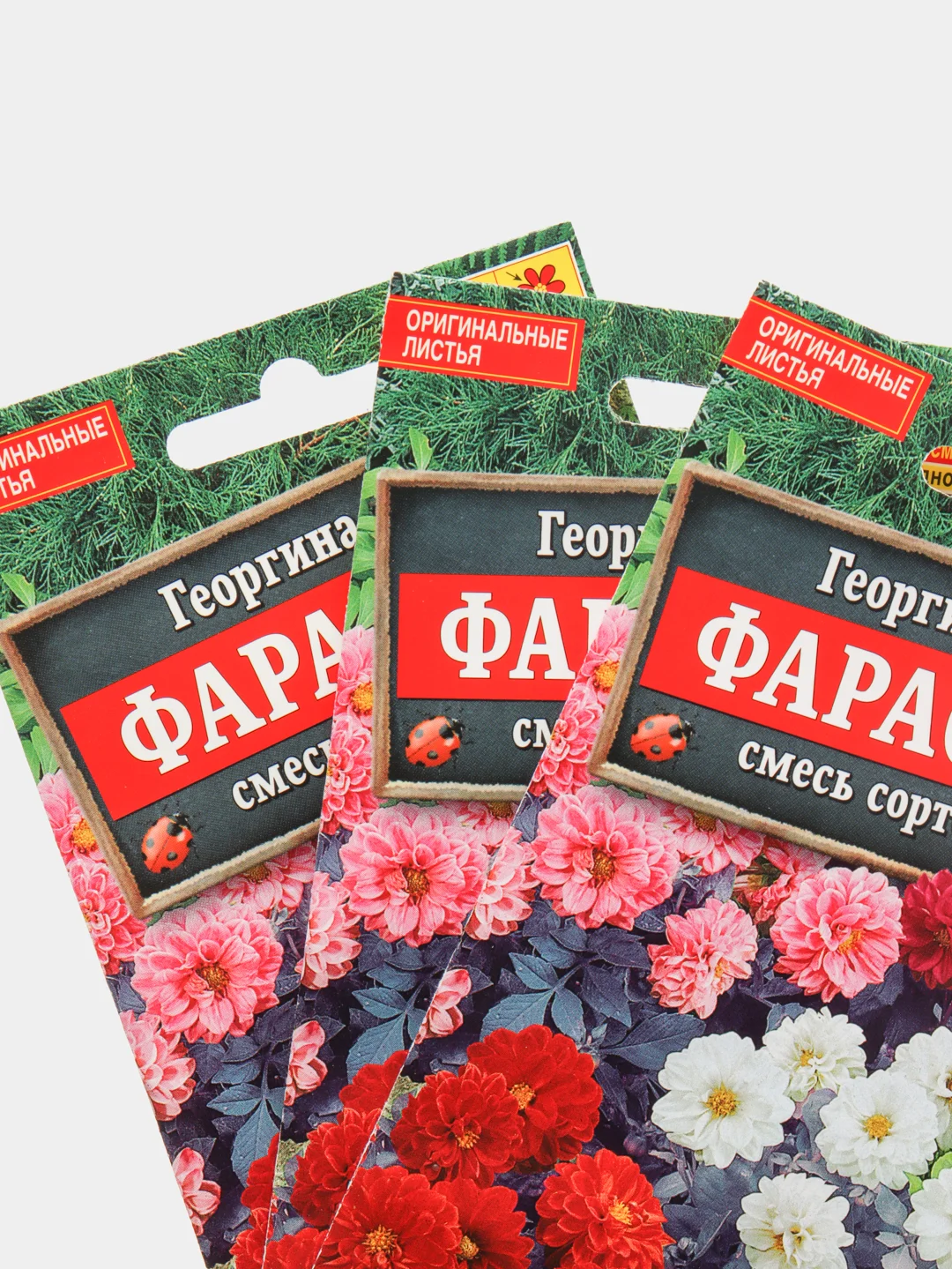 Семена Георгина смесь сортов "Фараон" набор 1, 3, 5 уп