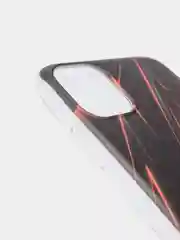 Красный силиконовый чехол на Apple iPhone 11 / Айфон 11 прозрачный, с рисунком, защита камеры