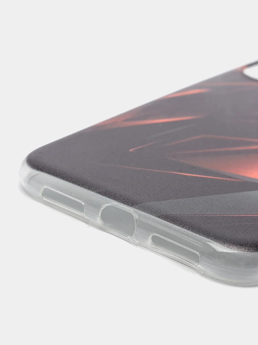 Красный силиконовый чехол на Apple iPhone 11 / Айфон 11 прозрачный, с рисунком, защита камеры