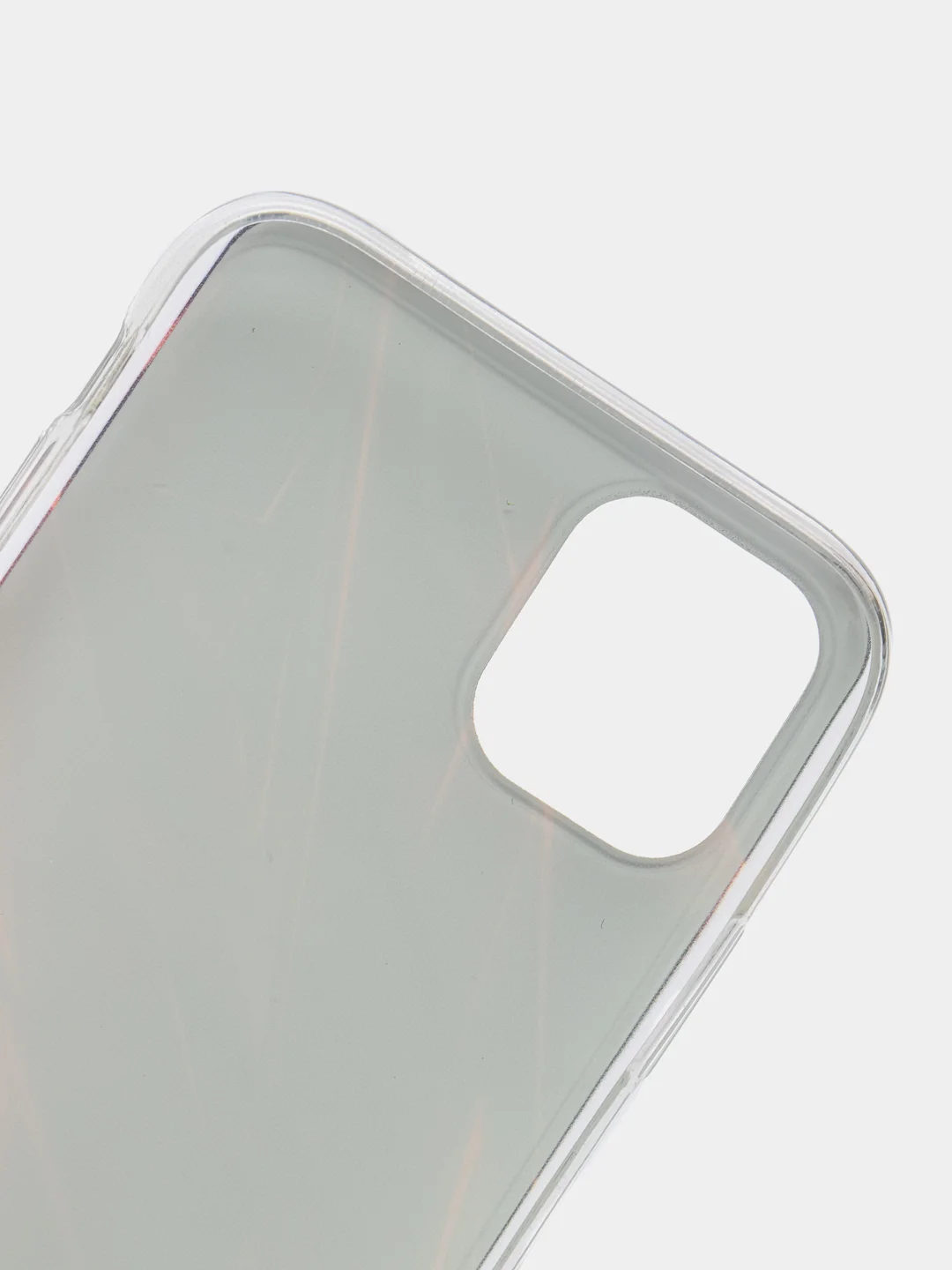 Красный силиконовый чехол на Apple iPhone 11 / Айфон 11 прозрачный, с рисунком, защита камеры