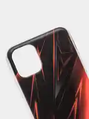Красный силиконовый чехол на Apple iPhone 11 / Айфон 11 прозрачный, с рисунком, защита камеры