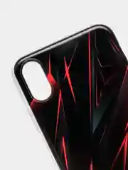 Красный силиконовый чехол на Apple iPhone XR / Айфон XR прозрачный, с рисунком, защита камеры