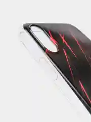 Красный силиконовый чехол на Apple iPhone XR / Айфон XR прозрачный, с рисунком, защита камеры