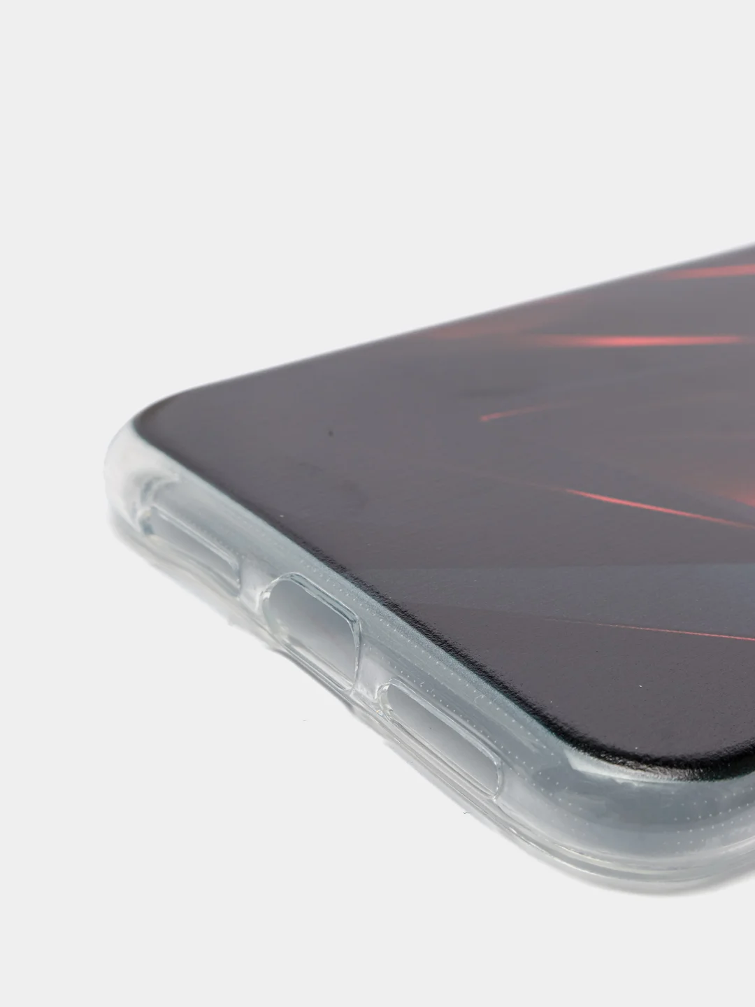 Красный силиконовый чехол на Apple iPhone XR / Айфон XR прозрачный, с рисунком, защита камеры