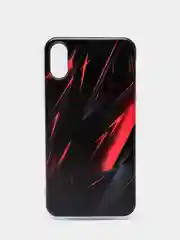 Красный силиконовый чехол на Apple iPhone XR / Айфон XR прозрачный, с рисунком, защита камеры