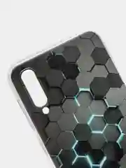 Бирюзовый силиконовый чехол на Samsung Galaxy A50/A30s / Самсунг А50/А30s прозрачный, с рисунком