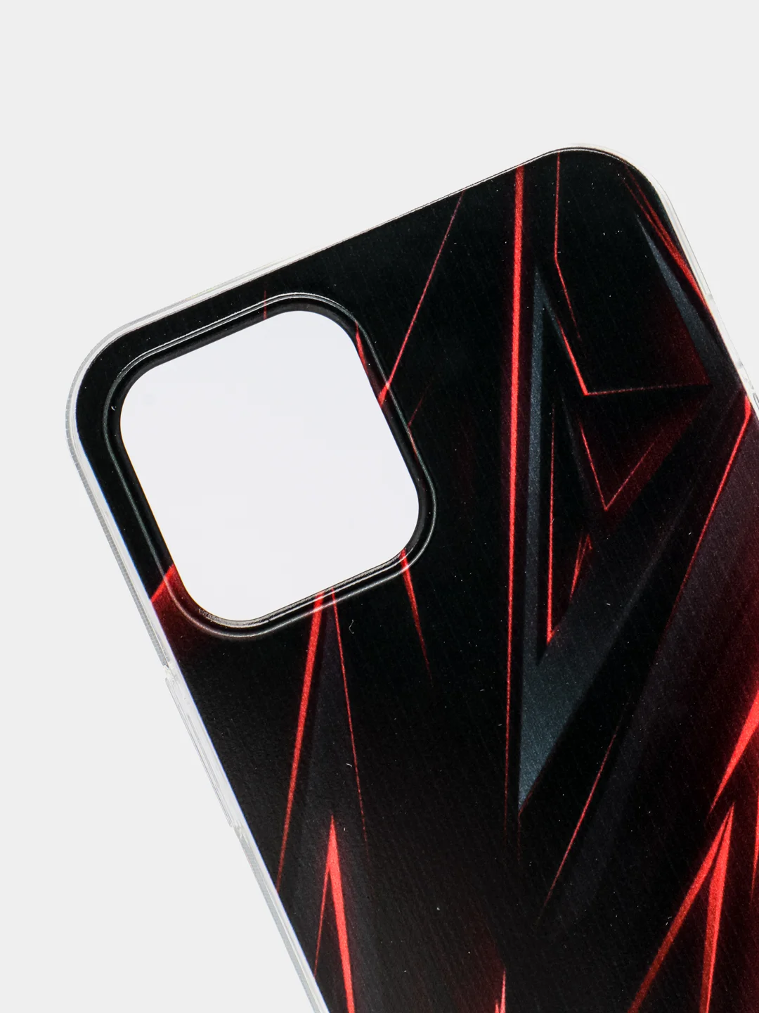 Красный силиконовый чехол на Apple iPhone 12/12 Pro / Айфон 12/12 Pro прозрачный, с рисунком