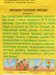 Семена Ипомея "Голубая звезда" набор 1, 3, 5 уп