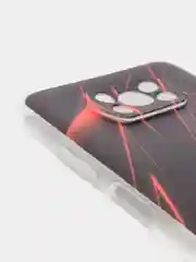 Красный силиконовый чехол на Xiaomi Poco X3/X3 Pro / Сяоми Poco X3/Х3 Про прозрачный, с рисунком