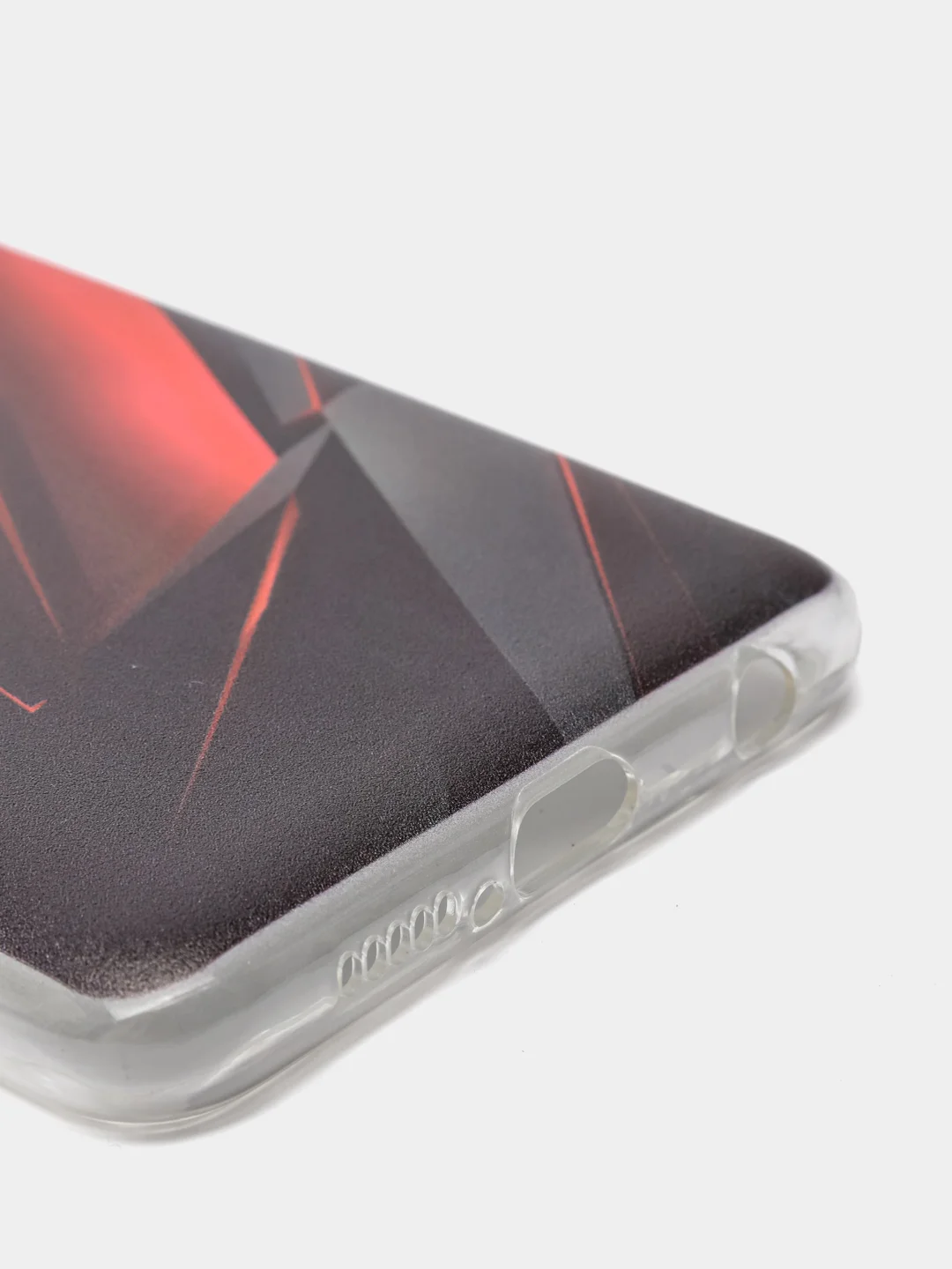 Красный силиконовый чехол на Xiaomi Poco X3/X3 Pro / Сяоми Poco X3/Х3 Про прозрачный, с рисунком
