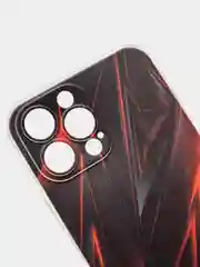 Красный силиконовый чехол на Apple iPhone 13 Pro Max / Айфон 13 Pro Max прозрачный, с рисунком