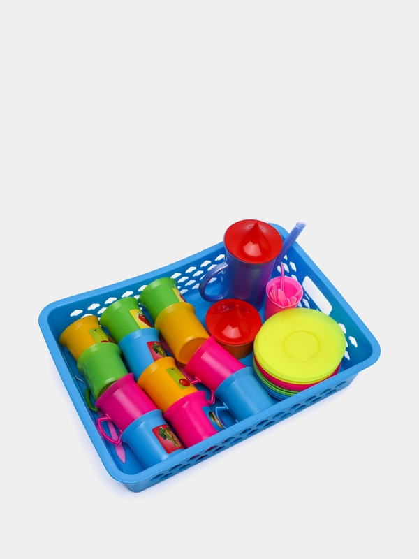 Игровой набор посуды Юг-Пласт "Кофейный", 12 персон, 7008