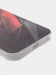 Красный силиконовый чехол на Apple iPhone 13 Pro Max / Айфон 13 Pro Max прозрачный, с рисунком