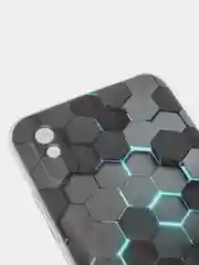 Бирюзовый силиконовый чехол на Xiaomi Redmi 9A / Сяоми Редми 9А прозрачный с рисунком, защита камеры