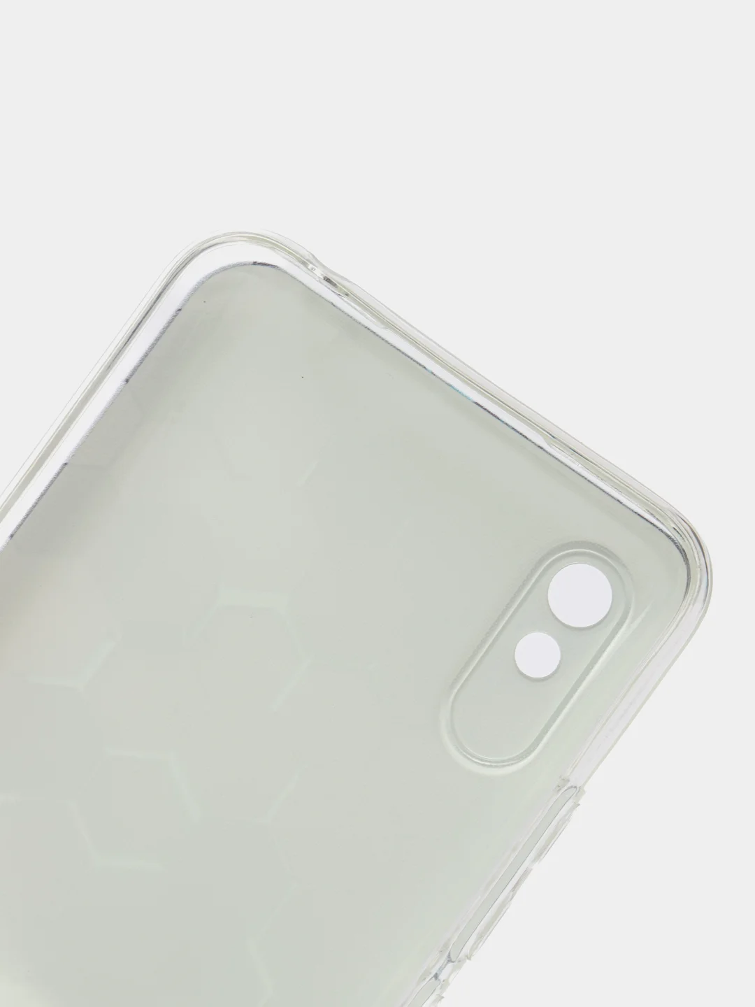 Бирюзовый силиконовый чехол на Xiaomi Redmi 9A / Сяоми Редми 9А прозрачный с рисунком, защита камеры