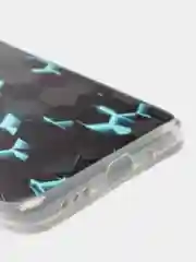 Бирюзовый силиконовый чехол на Xiaomi Redmi 9A / Сяоми Редми 9А прозрачный с рисунком, защита камеры