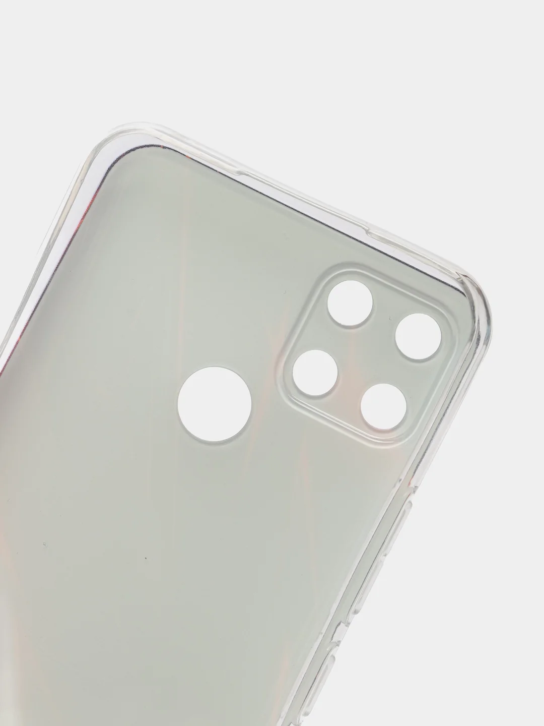 Красный силиконовый чехол на Oppo Realme C21Y/C25Y / Оппо Реалми C21Y/C25Y прозрачный, с рисунком
