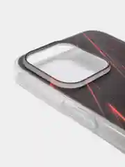 Красный силиконовый чехол на iPhone 13 Pro/Айфон 13 Pro прозрачный, с рисунком, защита камеры