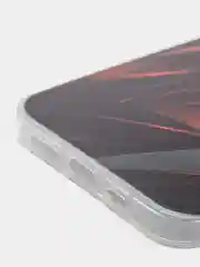 Красный силиконовый чехол на iPhone 13 Pro/Айфон 13 Pro прозрачный, с рисунком, защита камеры