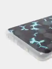 Бирюзовый силиконовый чехол на Samsung Galaxy S20 FE / Самсунг S20 FE прозрачный, с рисунком
