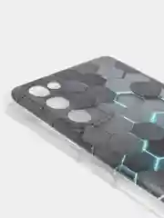 Бирюзовый силиконовый чехол на Samsung Galaxy S20 FE / Самсунг S20 FE прозрачный, с рисунком