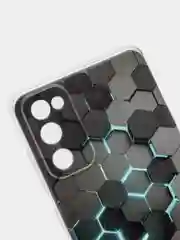 Бирюзовый силиконовый чехол на Samsung Galaxy S20 FE / Самсунг S20 FE прозрачный, с рисунком