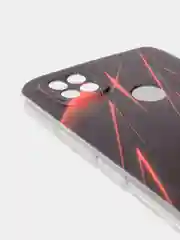 Красный силиконовый чехол на Xiaomi Redmi 9C / Сяоми Редми 9С прозрачный с рисунком, защита камеры