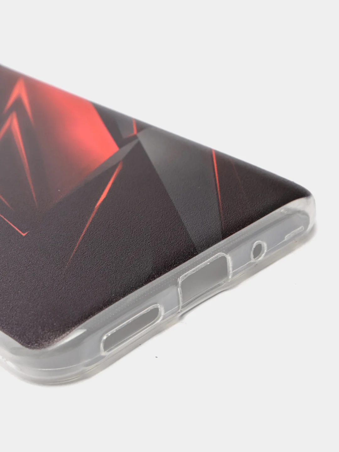 Красный силиконовый чехол на Xiaomi Redmi 9C / Сяоми Редми 9С прозрачный с рисунком, защита камеры