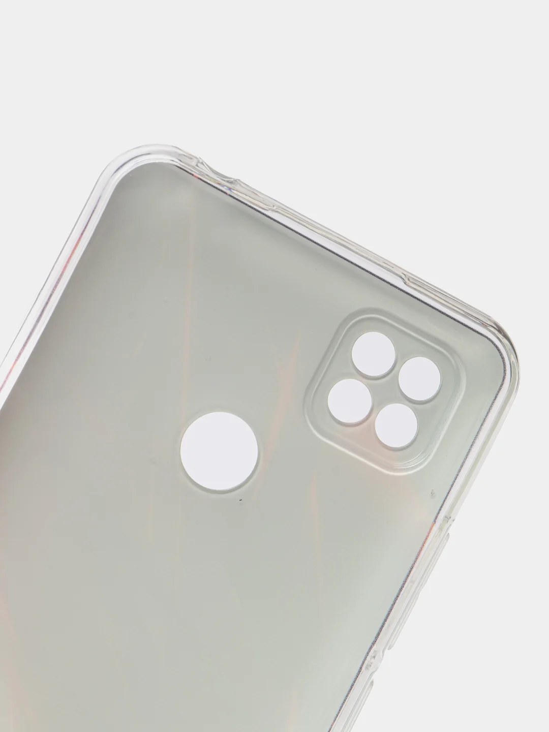 Красный силиконовый чехол на Xiaomi Redmi 9C / Сяоми Редми 9С прозрачный с рисунком, защита камеры