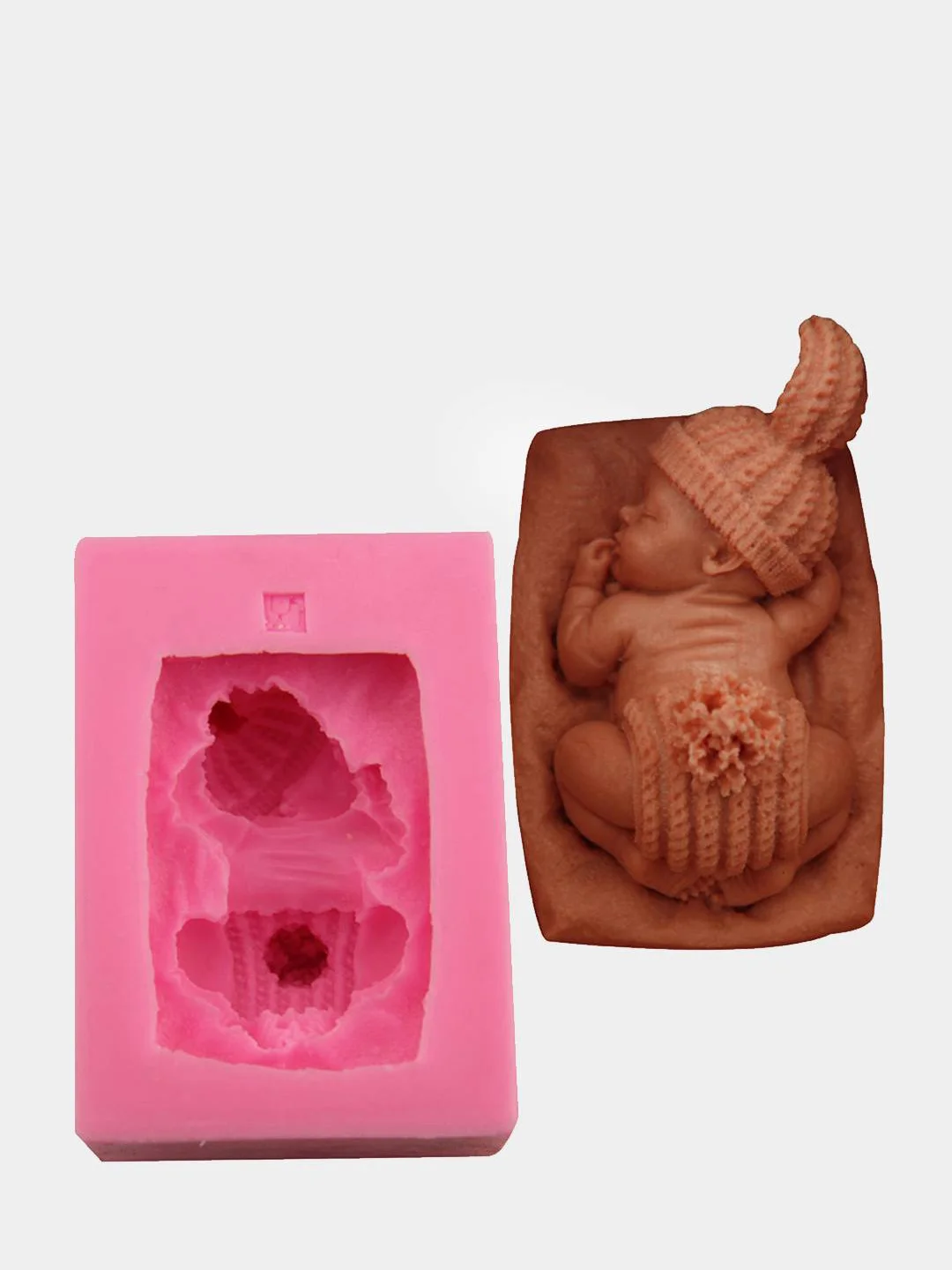 Молд 3D силиконовый "Малыш с заячьими ушками"