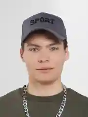 Серый бейсболка унисекс с вышивкой Sport