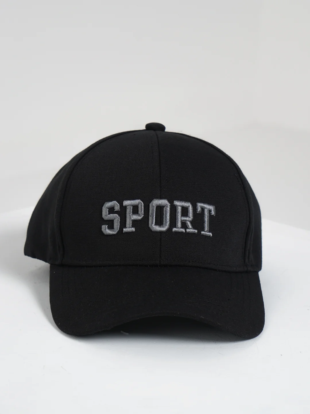 Черный бейсболка унисекс с вышивкой Sport