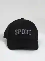 Черный бейсболка унисекс с вышивкой Sport