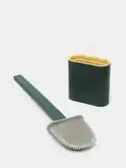 Тёмно-зелёный ершик для унитаза силиконовый