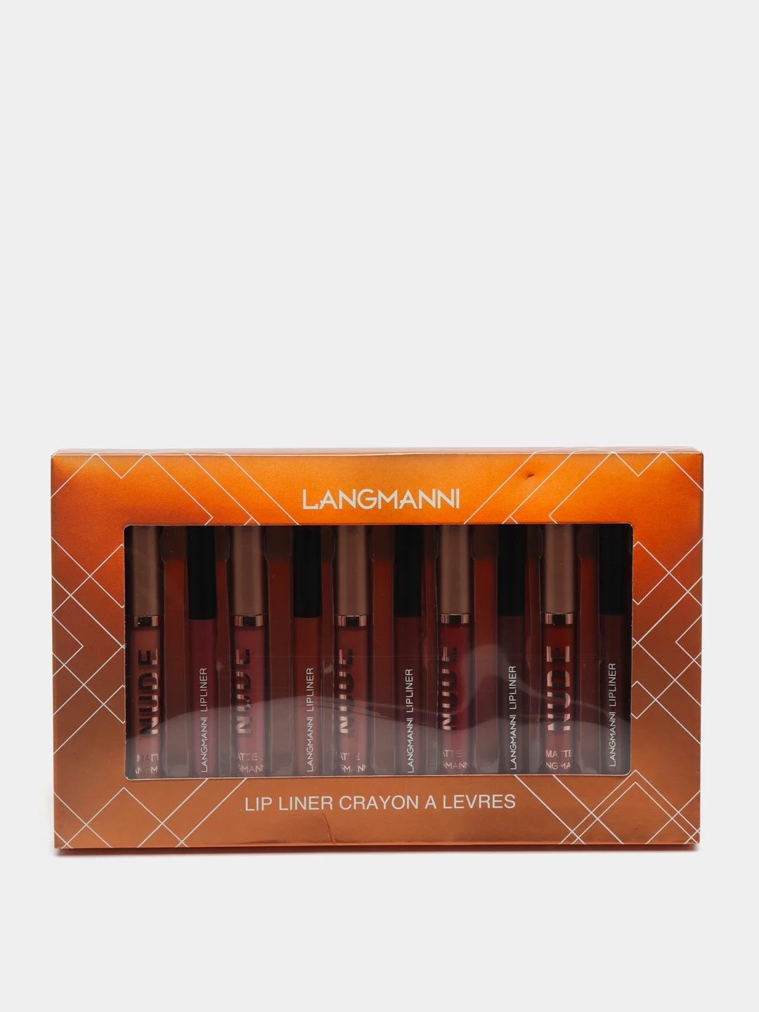 Жидкая помада + карандаш для губ LANGMANNI Crayon
