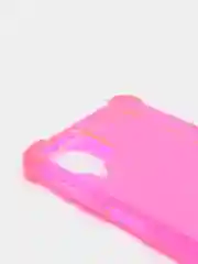 Розовый чехол прозрачный Samsung Galaxy A51,Samsung Galaxy A12/M12 противоударный плотный неоновый