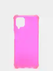 Розовый чехол прозрачный Samsung Galaxy A51,Samsung Galaxy A12/M12 противоударный плотный неоновый