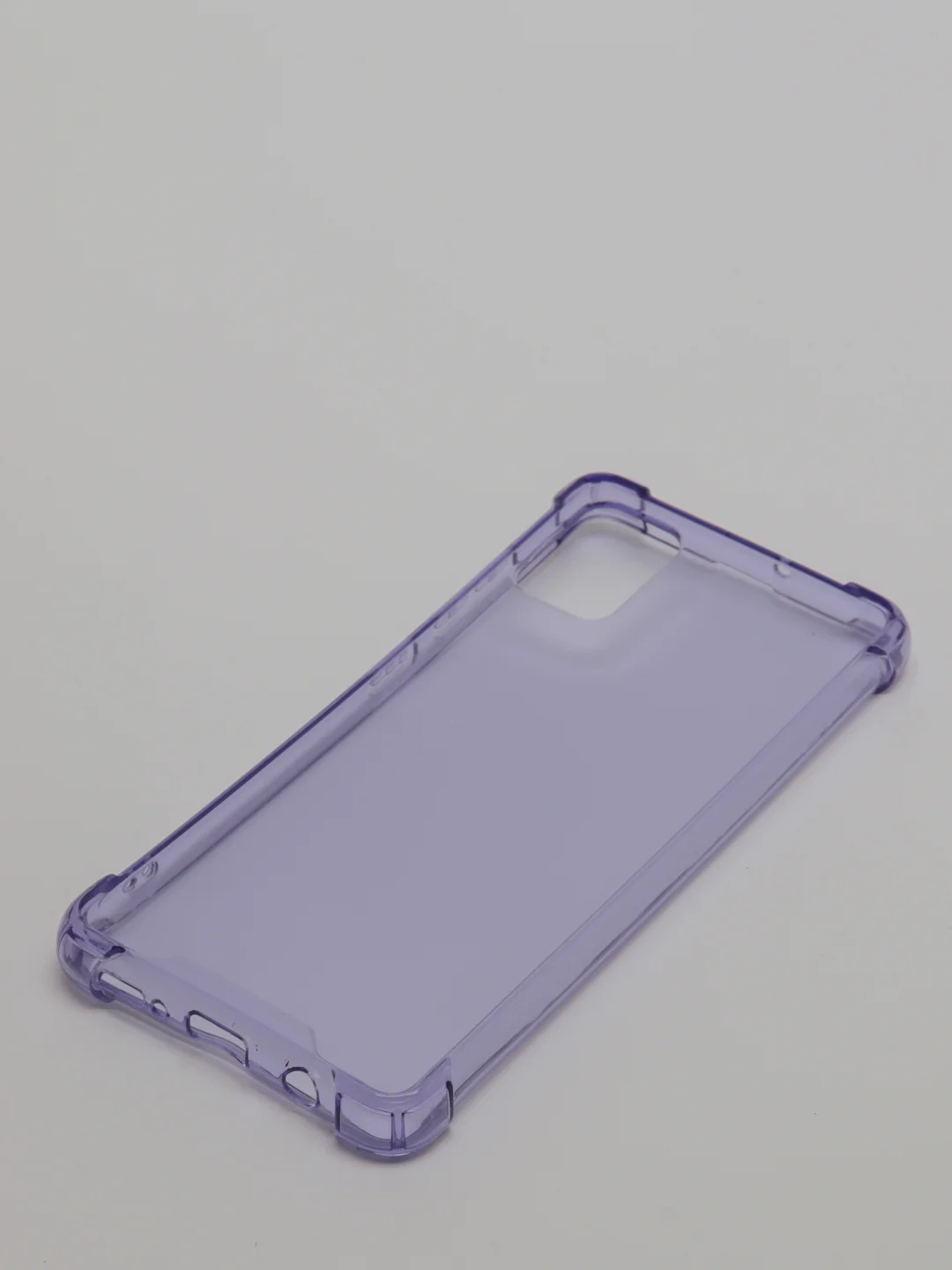 Лавандовый чехол прозрачный Samsung Galaxy A51,Samsung Galaxy A12/M12 противоударный плотный неоновый