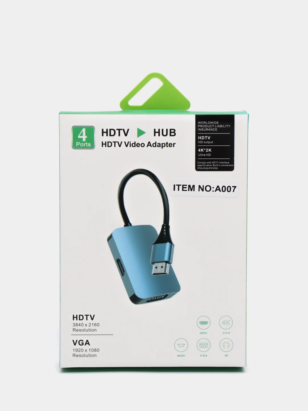 Конвертер HDTV Video, адаптер-хаб на 4 порта