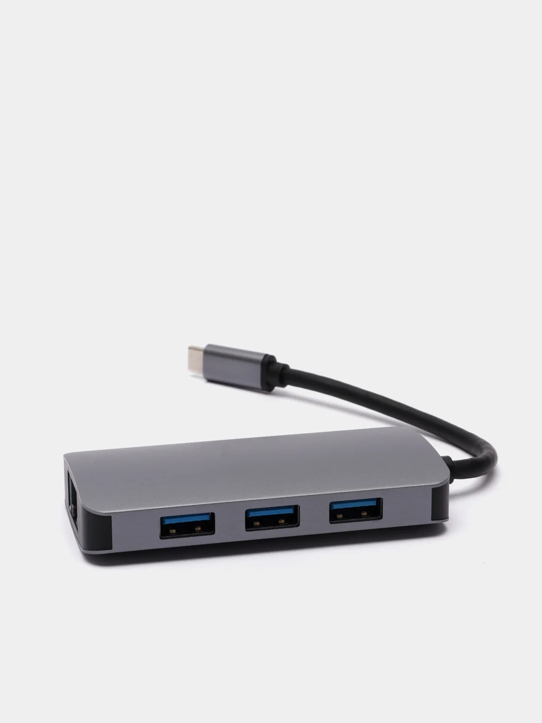 Мультипорт хаб-концентратор USB Type C, 6 в 1, HDMI, USB*3, Type C, RG45