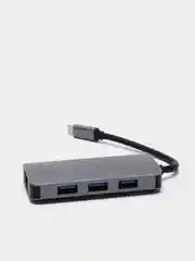 Мультипорт хаб-концентратор USB Type C, 6 в 1, HDMI, USB*3, Type C, RG45