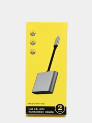 ХАБ Переходник 2 в одном USB-C на HDTV и VGA