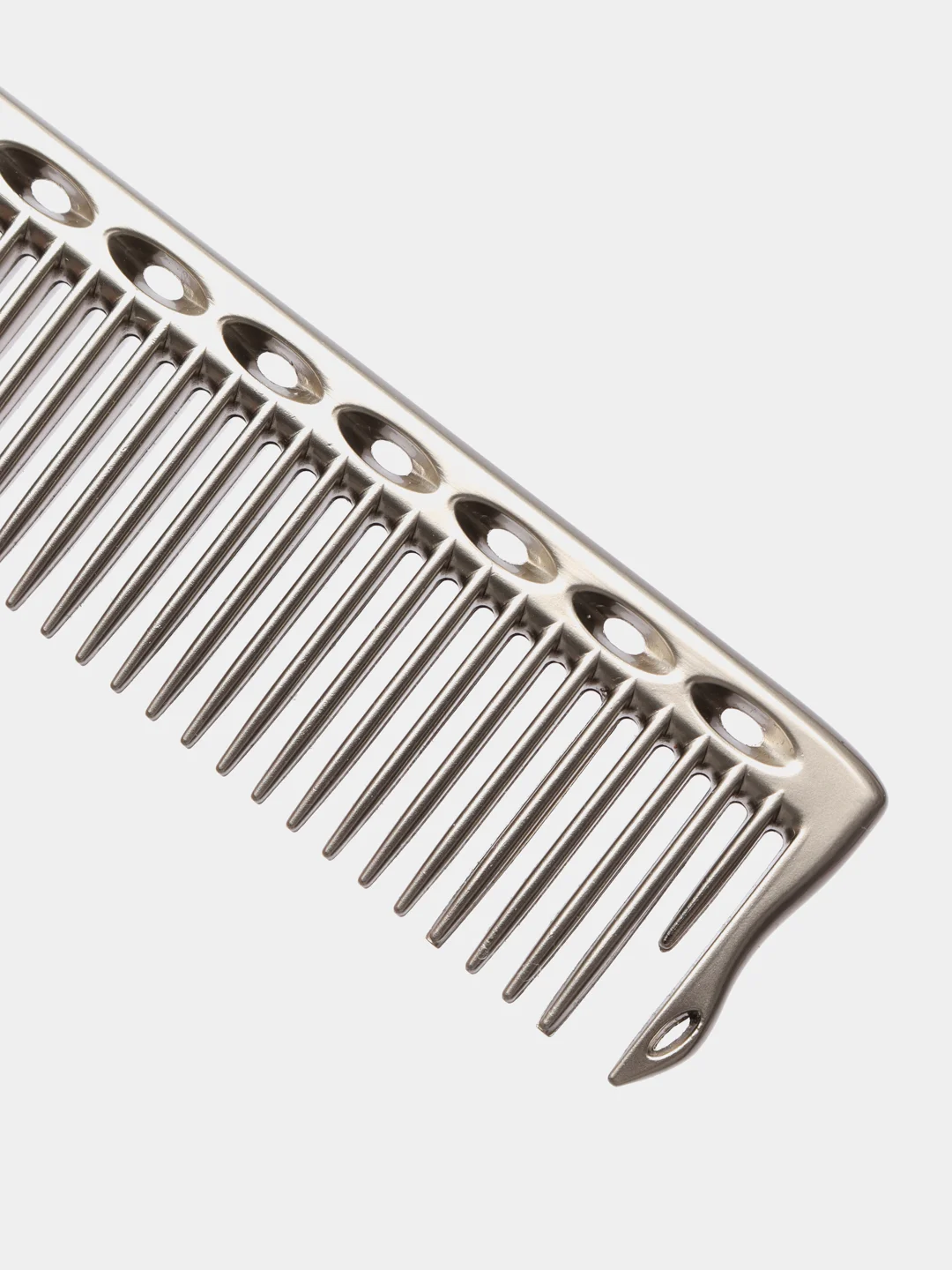 Серый металлик металлическая расческа Gera Professional для стрижки, 20 см