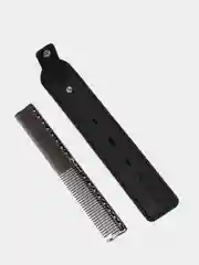 Черный металлическая расческа Gera Professional для стрижки, 20 см
