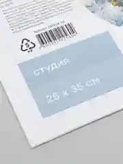 Холст на картоне 25 х 35 см, хлопок 100%, акриловый грунт, мелкозернистый