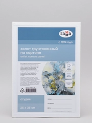 Холст на картоне 25 х 35 см, хлопок 100%, акриловый грунт, мелкозернистый