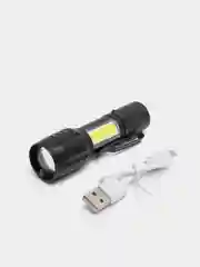 Компактный аккумуляторный светодиодный фонарь в футляре с USB зарядкой, 3 режима