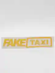 Желтый наклейка на авто FAKE TAXI