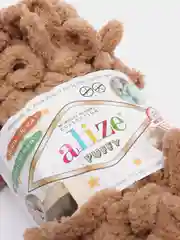 Бежевый пряжа Alize puffy петельки большие, 100% микрополиэстр, 100 гр 9,5 м